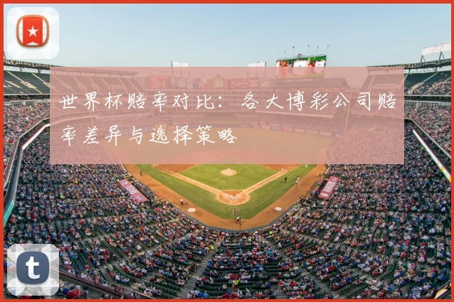 世界杯赔率对比：各大博彩公司赔率差异与选择策略